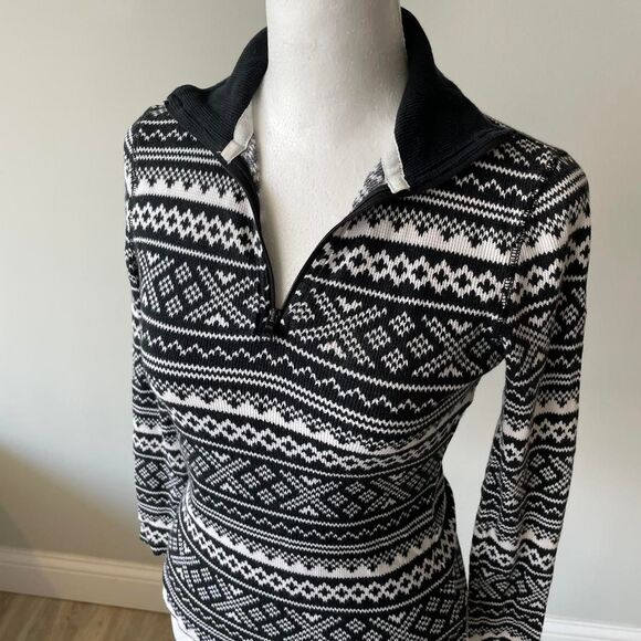 LRL Ralph Lauren Active Allover Print Thermal Top Women's Petite Small Ski Lodge - Picture 3 of 8